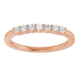 14K Gold Lab-Grown Diamond Seven-Stone Anniversary Band - Rose Gold - view 3