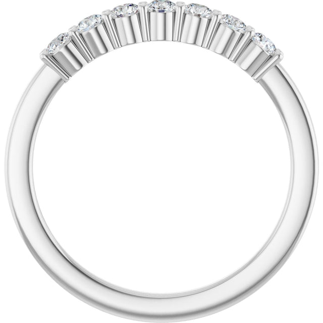 Platinum Lab-Grown Diamond Seven-Stone Anniversary Band - view 2