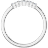 Platinum Lab-Grown Diamond Seven-Stone Anniversary Band - view 2
