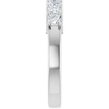 Platinum Lab-Grown Diamond Seven-Stone Anniversary Band - view 4