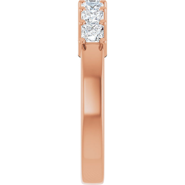 14K Gold Lab-Grown Diamond Seven-Stone Anniversary Band - Rose Gold - view 4
