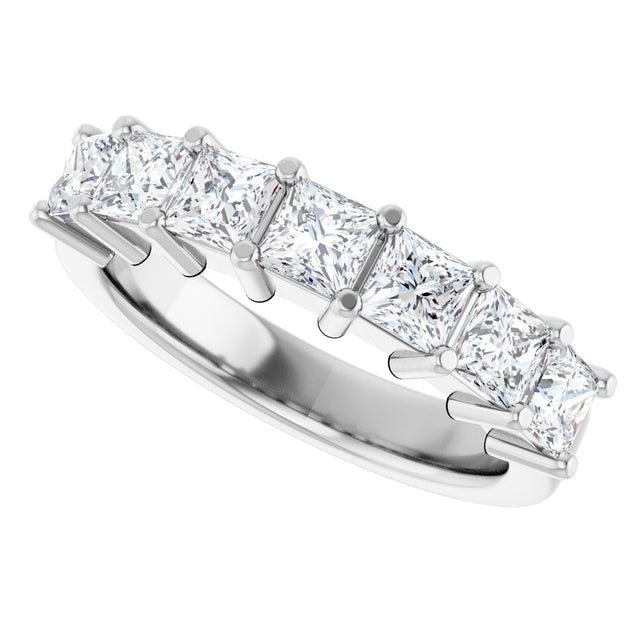 Platinum Lab-Grown Diamond Seven-Stone Anniversary Band - view 5