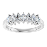 Platinum Lab-Grown Diamond Seven-Stone Anniversary Band - view 3