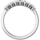 Platinum Lab-Grown Diamond Seven-Stone Anniversary Band - view 2