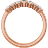 14K Gold Lab-Grown Diamond Seven-Stone Anniversary Band - Rose Gold - view 2