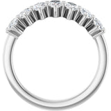 Platinum Lab-Grown Diamond Seven-Stone Anniversary Band - view 2