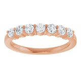 14K Gold Lab-Grown Diamond Seven-Stone Anniversary Band - Rose Gold - view 3