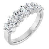Platinum Natural Diamond Seven-Stone Anniversary Band
