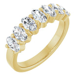 14K Gold Lab-Grown Diamond Seven-Stone Anniversary Band - Yellow Gold
