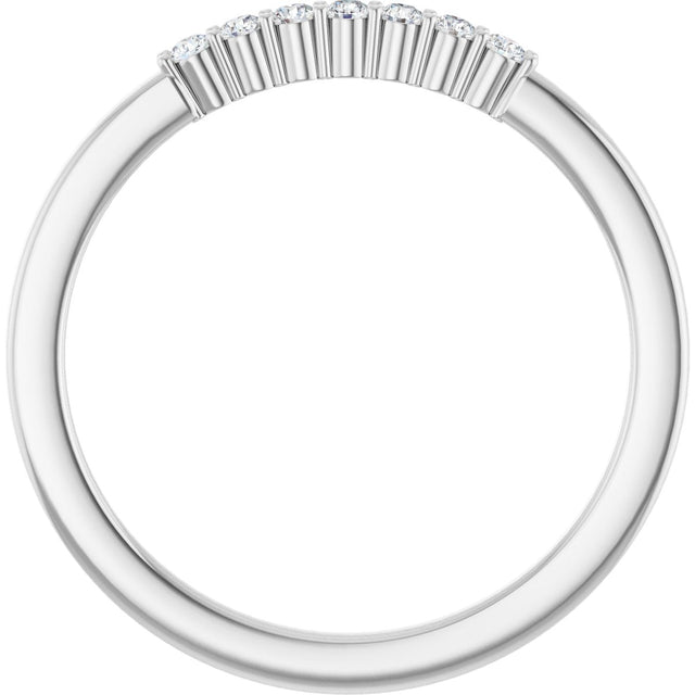 Platinum Lab-Grown Diamond Seven-Stone Anniversary Band - view 2