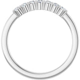 Platinum Lab-Grown Diamond Seven-Stone Anniversary Band - view 2