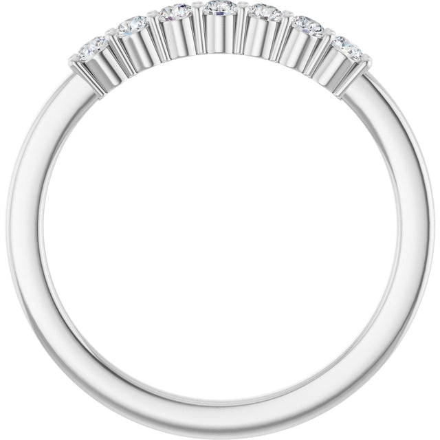Platinum Lab-Grown Diamond Seven-Stone Anniversary Band - view 2