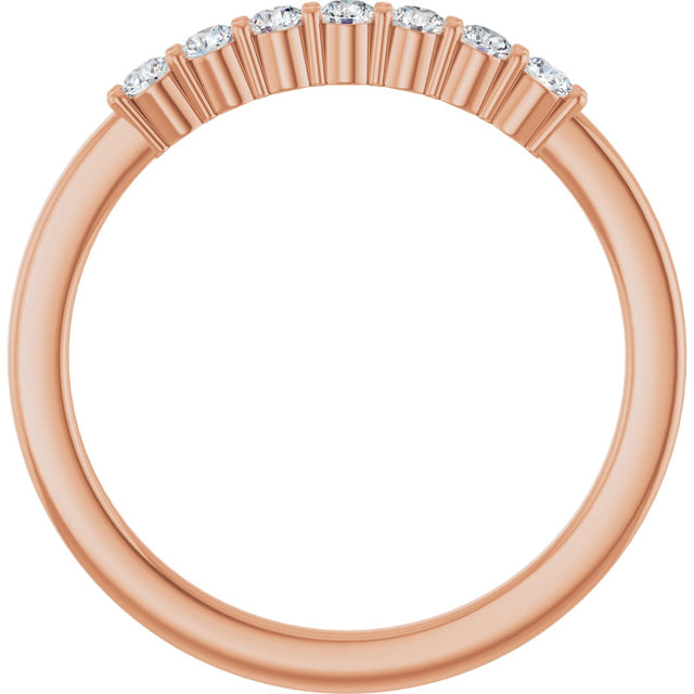 14K Gold Lab-Grown Diamond Seven-Stone Anniversary Band - Rose Gold - view 2
