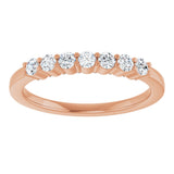 14K Gold Lab-Grown Diamond Seven-Stone Anniversary Band - Rose Gold - view 3