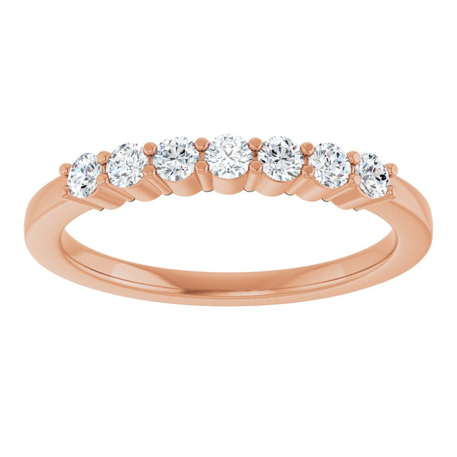 14K Gold Lab-Grown Diamond Seven-Stone Anniversary Band - Rose Gold - view 3