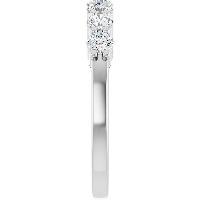 Platinum Natural Diamond Seven-Stone Anniversary Band - view 4