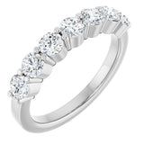 Platinum Natural Diamond Seven-Stone Anniversary Band