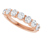 14K Gold Lab-Grown Diamond Seven-Stone Anniversary Band - Rose Gold - view 5