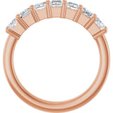 14K Gold Lab-Grown Diamond Seven-Stone Anniversary Band - Rose Gold - view 2