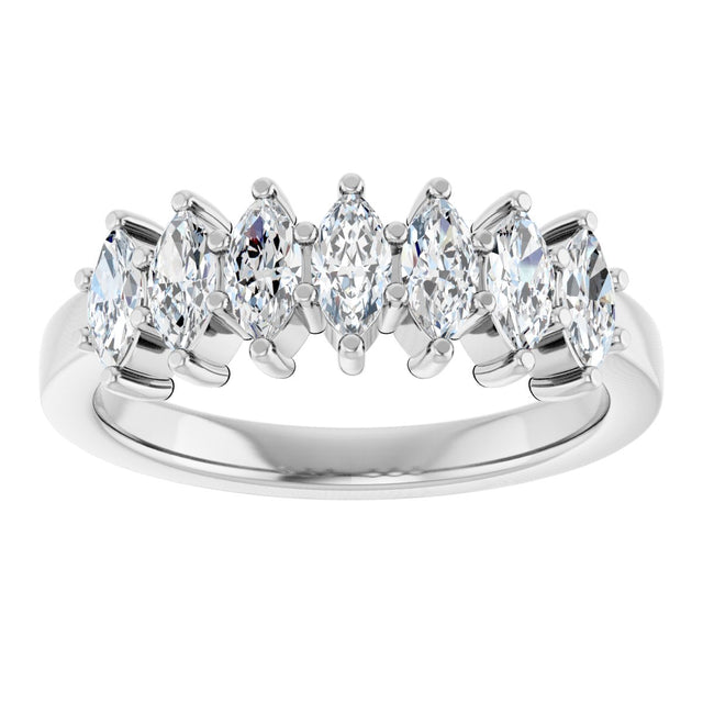 Platinum Lab-Grown Diamond Seven-Stone Anniversary Band - view 3