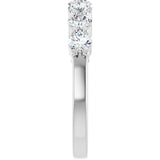 Platinum Lab-Grown Diamond Seven-Stone Anniversary Band - view 4
