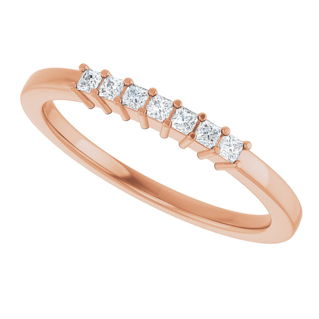 14K Gold Lab-Grown Diamond Seven-Stone Anniversary Band - Rose Gold - view 5