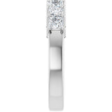 Platinum Lab-Grown Diamond Seven-Stone Anniversary Band - view 4