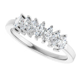 Platinum Lab-Grown Diamond Seven-Stone Anniversary Band - view 5