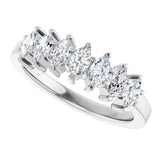 Platinum Lab-Grown Diamond Seven-Stone Anniversary Band - view 5