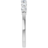Platinum Lab-Grown Diamond Seven-Stone Anniversary Band - view 4