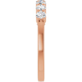 14K Gold Lab-Grown Diamond Seven-Stone Anniversary Band - Rose Gold - view 4