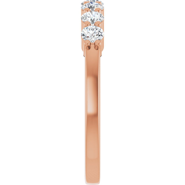 14K Gold Lab-Grown Diamond Seven-Stone Anniversary Band - Rose Gold - view 4