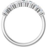 Platinum Lab-Grown Diamond Seven-Stone Anniversary Band - view 2