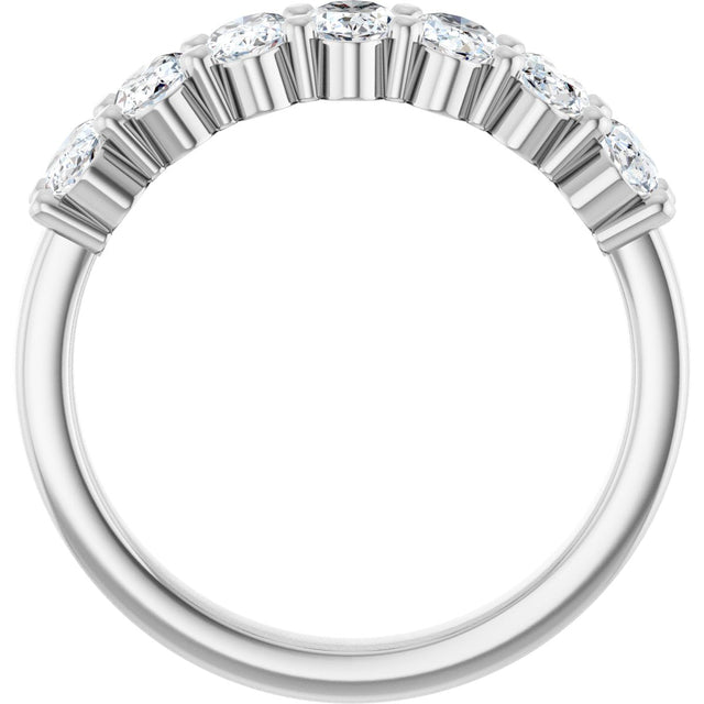 Platinum Lab-Grown Diamond Seven-Stone Anniversary Band - view 2