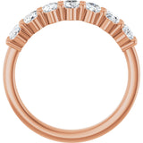14K Gold Lab-Grown Diamond Seven-Stone Anniversary Band - Rose Gold - view 2