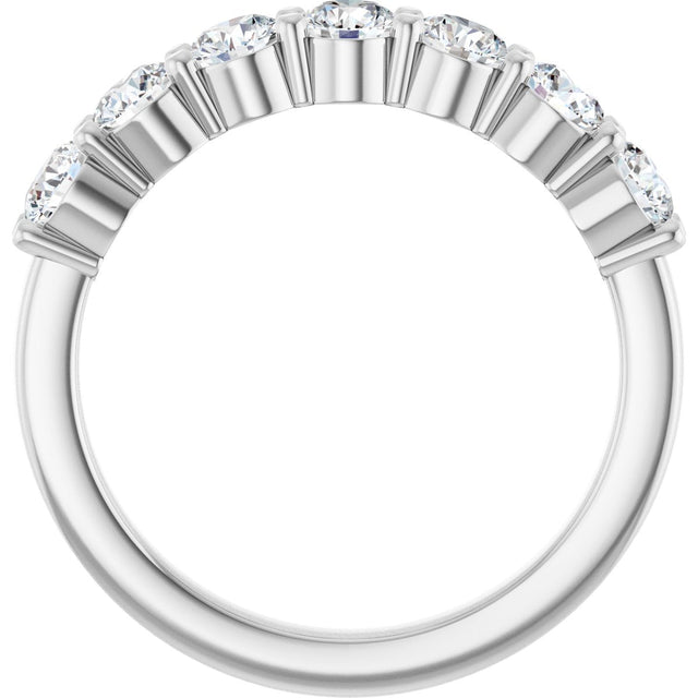 Platinum Lab-Grown Diamond Seven-Stone Anniversary Band - view 2