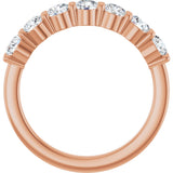 14K Gold Lab-Grown Diamond Seven-Stone Anniversary Band - Rose Gold - view 2
