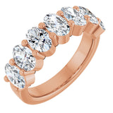14K Gold Lab-Grown Diamond Seven-Stone Anniversary Band - Rose Gold