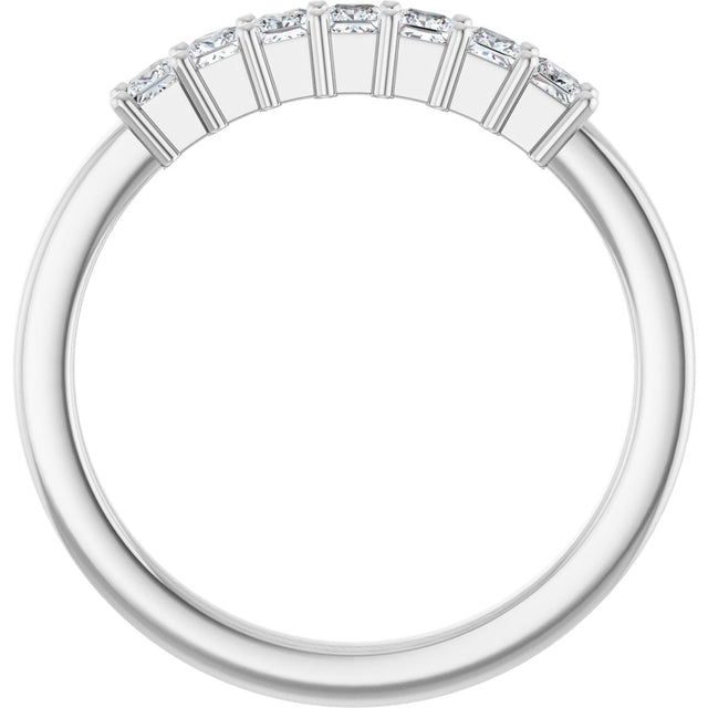 Platinum Lab-Grown Diamond Seven-Stone Anniversary Band - view 2