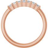 14K Gold Lab-Grown Diamond Seven-Stone Anniversary Band - Rose Gold - view 2