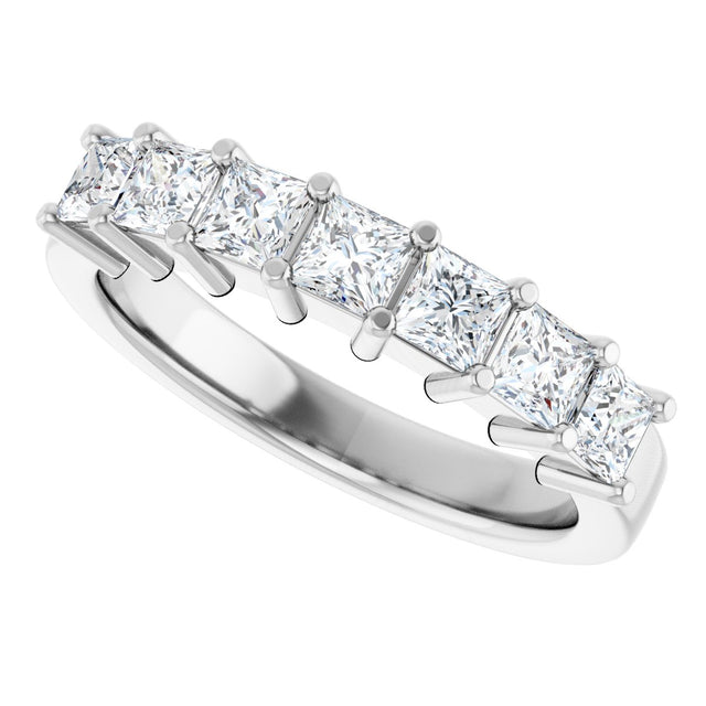 Platinum Lab-Grown Diamond Seven-Stone Anniversary Band - view 5