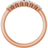 14K Gold Lab-Grown Diamond Seven-Stone Anniversary Band - Rose Gold - view 2