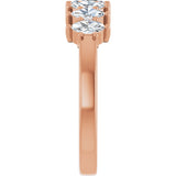 14K Gold Lab-Grown Diamond Seven-Stone Anniversary Band - Rose Gold - view 4