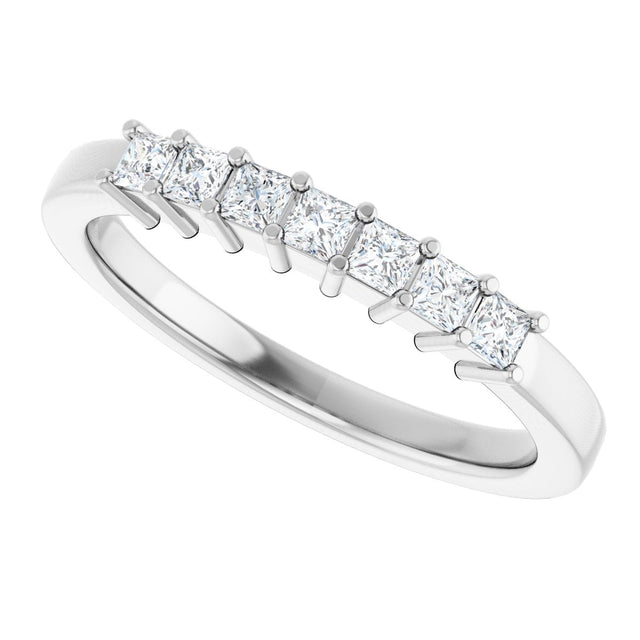Platinum Lab-Grown Diamond Seven-Stone Anniversary Band - view 5