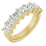 14K Gold Lab-Grown Diamond Seven-Stone Anniversary Band - Yellow Gold