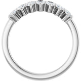 Platinum Lab-Grown Diamond Seven-Stone Anniversary Band - view 2