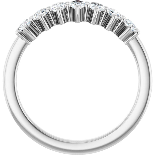 Platinum Lab-Grown Diamond Seven-Stone Anniversary Band - view 2