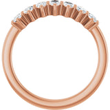 14K Gold Lab-Grown Diamond Seven-Stone Anniversary Band - Rose Gold - view 2