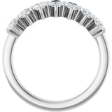 Platinum Lab-Grown Diamond Seven-Stone Anniversary Band - view 2