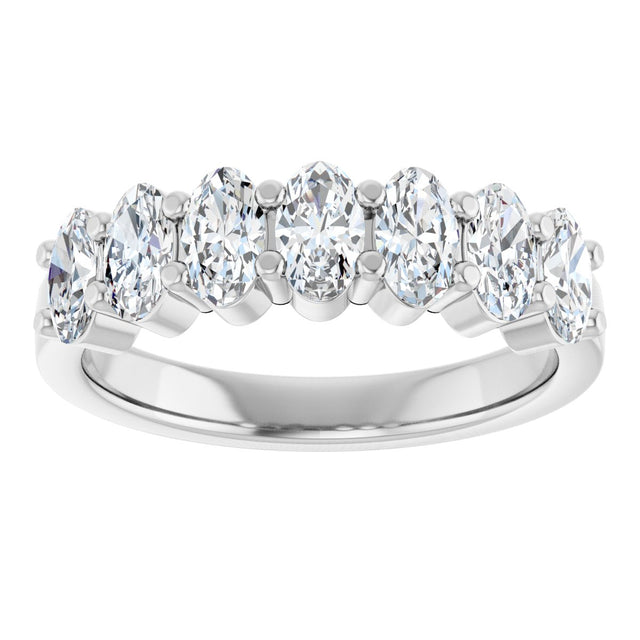 Platinum Lab-Grown Diamond Seven-Stone Anniversary Band - view 3